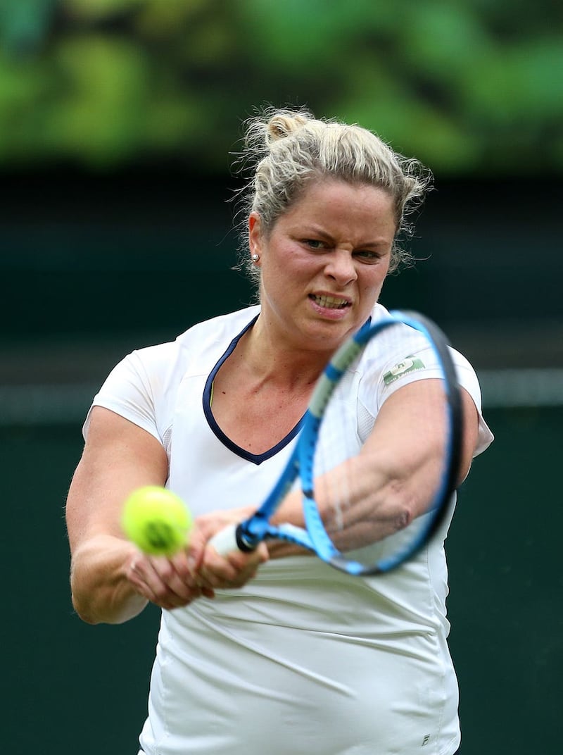 Kim Clijsters on court