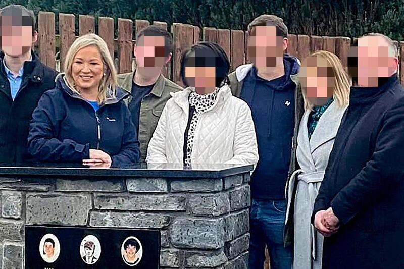 Sinn Féin’s Michelle O’Neill attended the event in Clonoe in February 2022