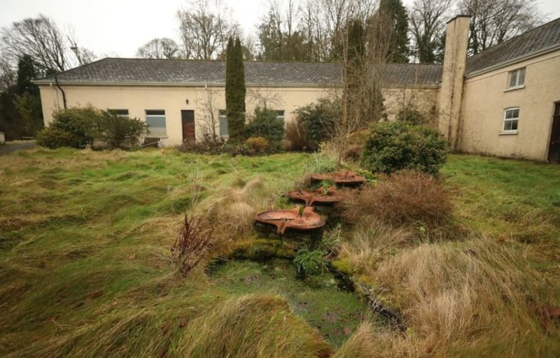 &nbsp;An overgrown water feature at the rear of Sean Ross Abbey in Roscrea, Tipperary, which was mother and baby home operated by the Sisters of the Sacred Hearts of Jesus and Mary from 1930 to 1970.