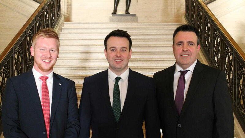 From left, Daneil McCrossan, Colum Eastwood and Gerard Diver