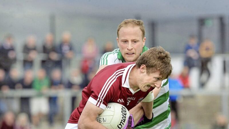 Slaughtneil defender Brendan Rogers has won four straight Derry football and hurling championship doubles. Picture by Margaret McLaughlin 