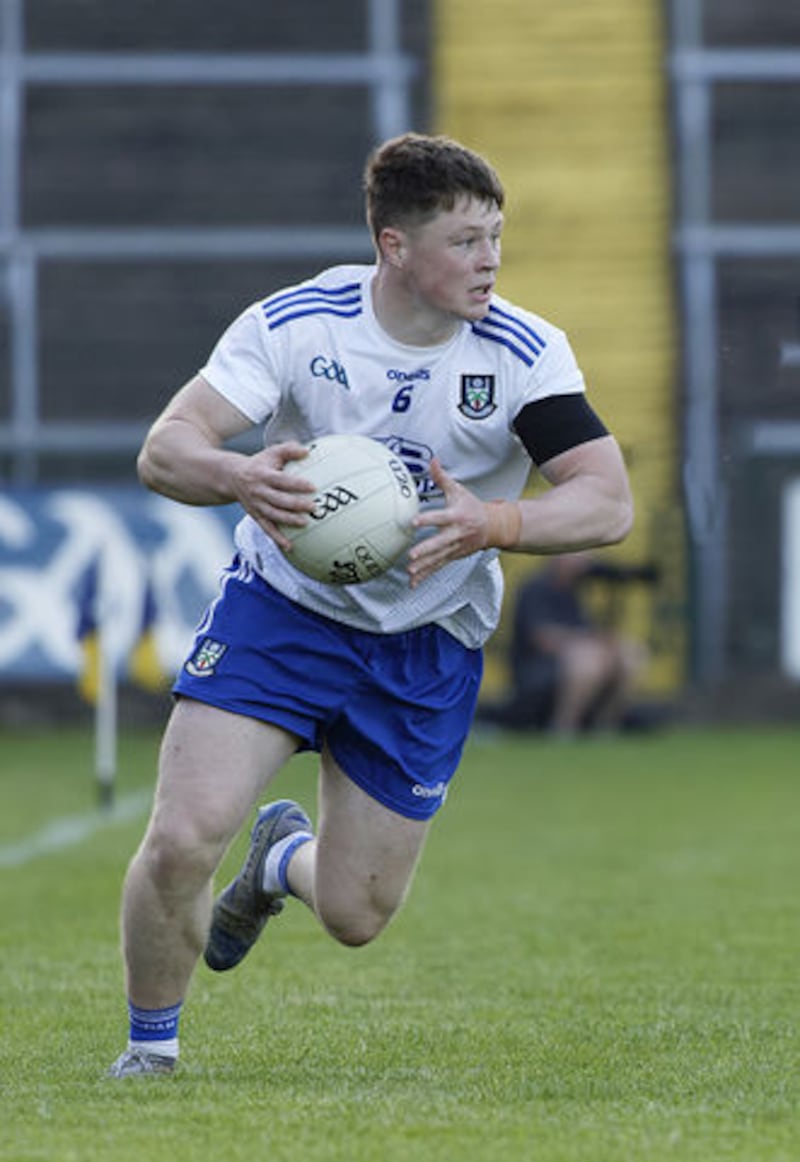<span style="color: rgb(38, 34, 35); font-family: Arial, Verdana;  font-style: italic; background-color: rgb(244, 244, 244);">Brendan &Oacute;g &Oacute; Dufaigh in action captaining Monaghan U20s against Donegal, hours before his life was tragically cut short.</span>