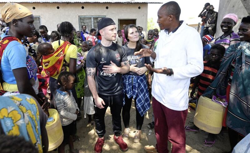 Belfast boxer Carl Frampton and his wife Christine saw first-hand the work Trocaire is doing in the developing world when they travelled to Kenya late last year. Picture by Justin Kernoghan 