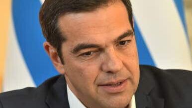 Greece’s left-wing opposition leader, Alexis Tsipras, has announced his decision to step down after a crushing election defeat (PA)