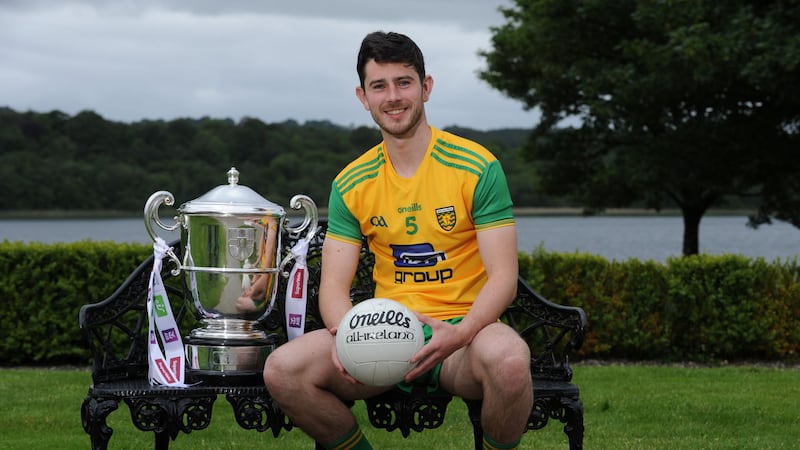 Donegal's Ryan McHugh, pictured at the Ulster SFC final launch in Fermanagh's Lough Erne Hotel on Thursday, has suffered two concussions in the past year. Picture by John Merry