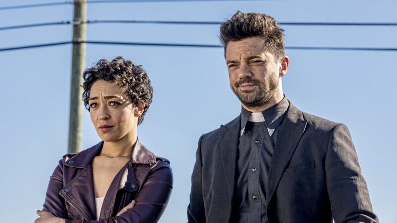 Jesse Custer (Dominic Cooper) and his ex-girlfriend Tulip (Ruth Negga) are back for more supernaturally enhanced mayhem in series two of Preacher 