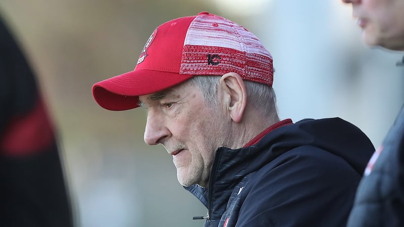 Derry manager Mickey Harte pictured during his side's defeat by Donegal last weekend. Picture: Margaret McLaughlin