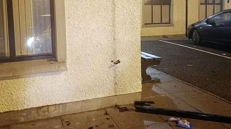 The PSNI shared a photo of vandalism at the health centre at the new South West College campus in Enniskillen. Picture by PSNI/Facebook 