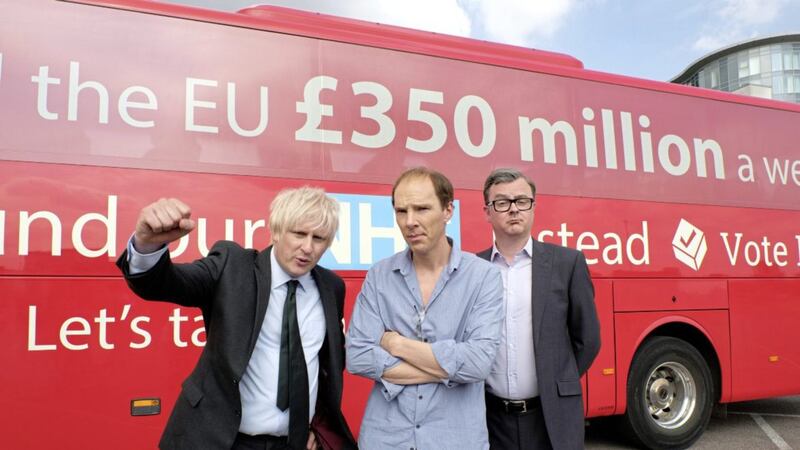 Brexit: The Uncivil War was Channel 4&#39;s dramatisation of the Brexit referendum campaign with, from left, Richard Goulding as Boris Johnson, Benedict Cumberbatch as Dominic Cummings and Oliver Maltman as Michael Gove. It didn&#39;t do justice to voters, says Alex Kane. Picture by Joss Barratt/Channel 4/PA Wire 