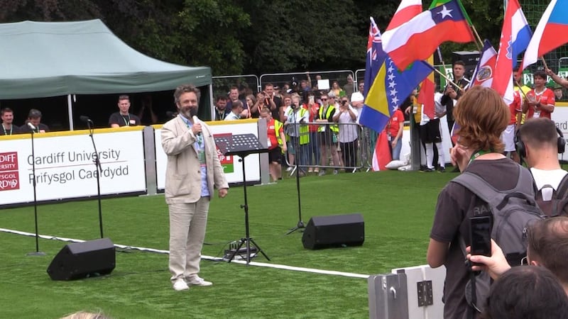 ÔI know that this worksÕ: Michael Sheen opens Homeless World Cup in Cardiff