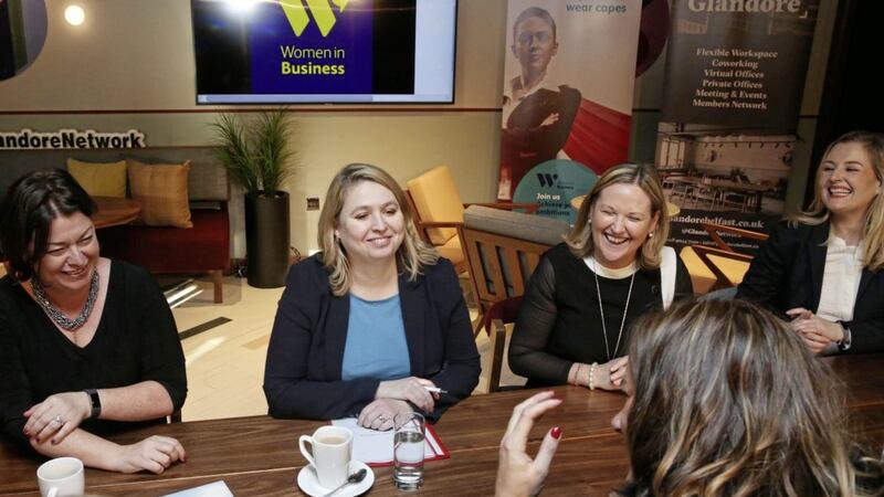 Karen Bradley meets representatives from Women in Business. Picture by Brian Little/Press Eye 