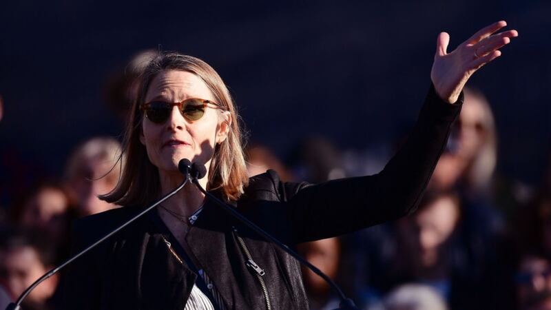 Jodie Foster joins Beverly Hills rally opposing President Donald Trump