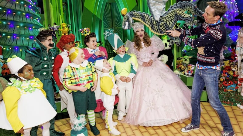 Ryan Tubridy is pictured with performers at this year&#39;s Late Late Toy Show. Picture by Andres Poveda/RT&Eacute; 