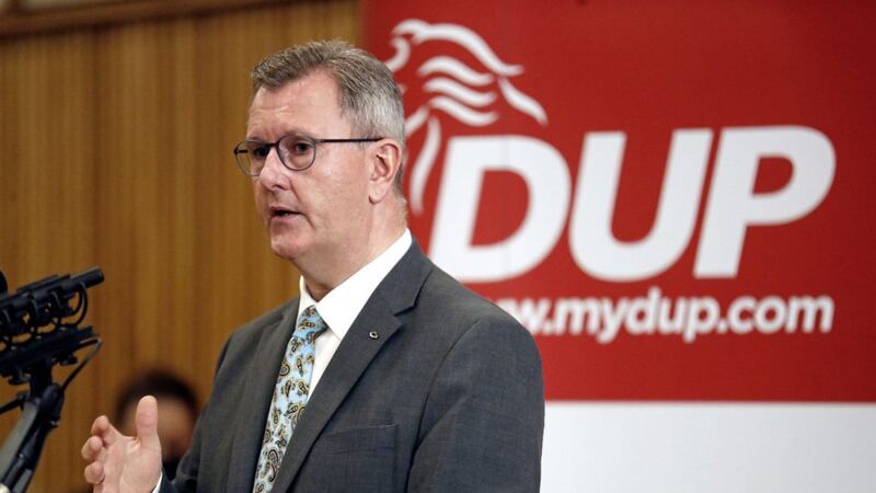 There&#39;s a world of difference between the threats being issued by DUP leader Jeffrey Donaldson  Photo: Peter Morrison/PA Wire. 