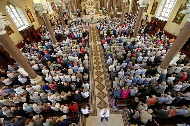 Thousands of worshippers attend the Clonard novena every year. Picture Mal McCann. 