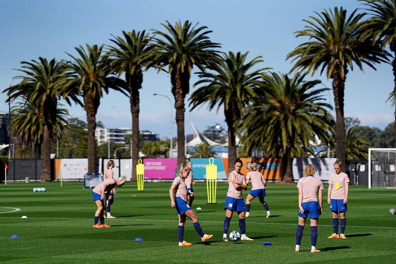 A full England squad trained at the Sunshine Coast stadium on Tuesday
