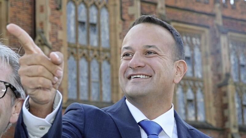 Taoiseach Leo Varadkar arrives at Queen&#39;s University yesterday. Picture by Hugh Russell 