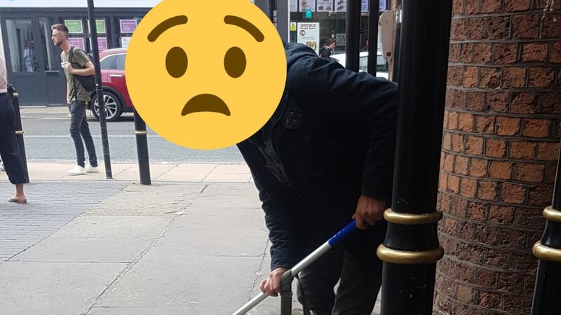 The man was refused travel by British Transport Police and asked to leave the station after cleaning up.