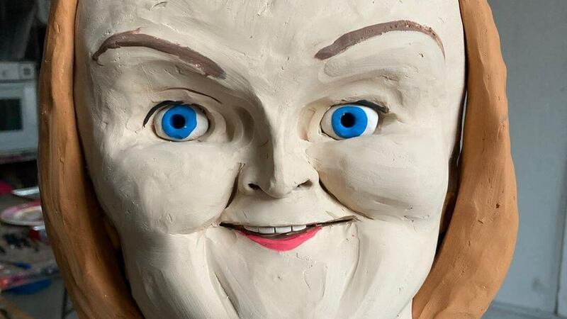 Wilfrid Wood, 53, made a plasticine sculpture of Liz Truss which took around a day to complete
