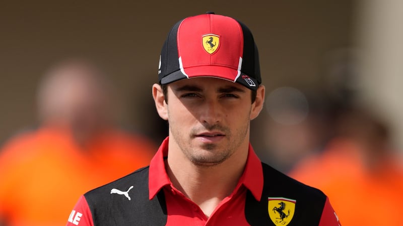 Ferrari’s Charles Leclerc finished fastest in practice (Kamran Jebreili/AP)