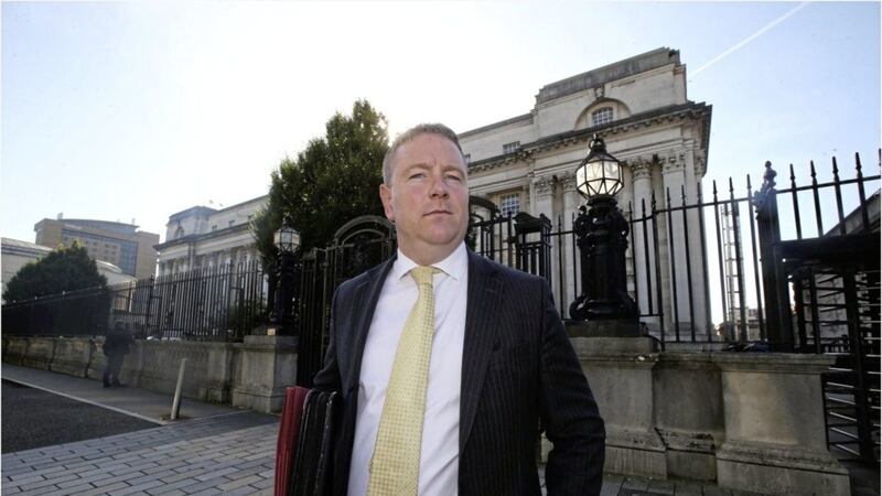 Solicitor Michael Brentnall, who is representing Clare Hughes and her son, Flynn Maguire (15), said the PSNI &quot;failed at every turn to properly investigate&quot; the sectarian attack on the teenager. Picture by Hugh Russell 