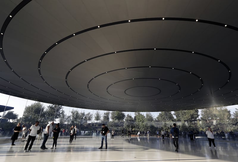 A view of the ceiling at Apple Park