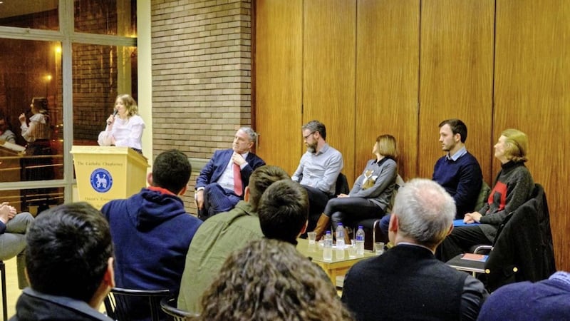 Panellists at a pro-life discussion held at the Catholic Chaplaincy at Queen&#39;s University Belfast earlier this year included Dr Andrew Cupples, Patrick Gallagher, Sarah Haire, Kate Meenagh and Dawn McAvoy. It was chaired by Brett Lockhart 