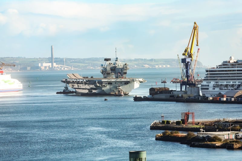 Sailor on shore leave from aircraft carrier docked in Belfast subjected policewoman to ‘horrific tirade of misogynistic abuse’