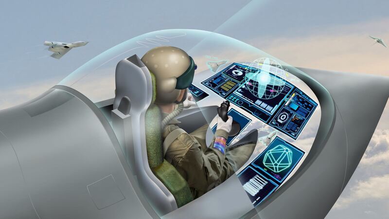 Dials and readings could appear right in front of the pilot’s eyes.