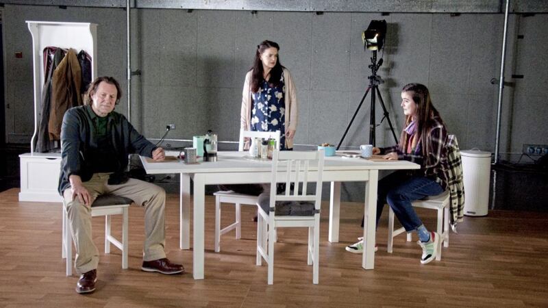 James Doran, Lisa Duffy, and Eimear Fearon in Before You Go. Picture by Ciaran Dunbar. 
