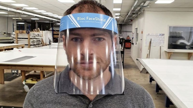 The face shields which will be made by Bloc Blinds 