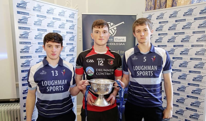James Wilson, Niall O&#39;Donnell, and Frank Connolly with the MacLarnon Cup. Picture by Kelvin Boyes / Press Eye 