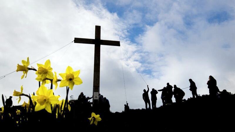 &#39;The cross is the only road to the resurrection for Jesus and the only road to holiness for us,&#39; says Bishop Donal McKeown. Picture by Danny Lawson/PA Wire 