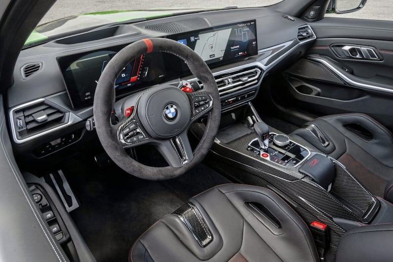 The BMW M3 CS has a rather focused interior 