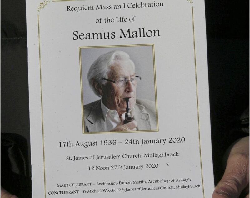 Requiem Mass and celebration of the life of Seamus Mallon was held in St James of Jerusalem Church, Mullaghbrack. Picture by Hugh Russell. 