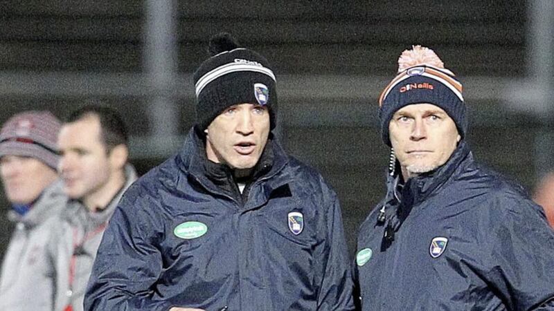 Jim McCorry (right) has enjoyed working with Kieran McGeeney and the Armagh panel since joining at the start of the year 