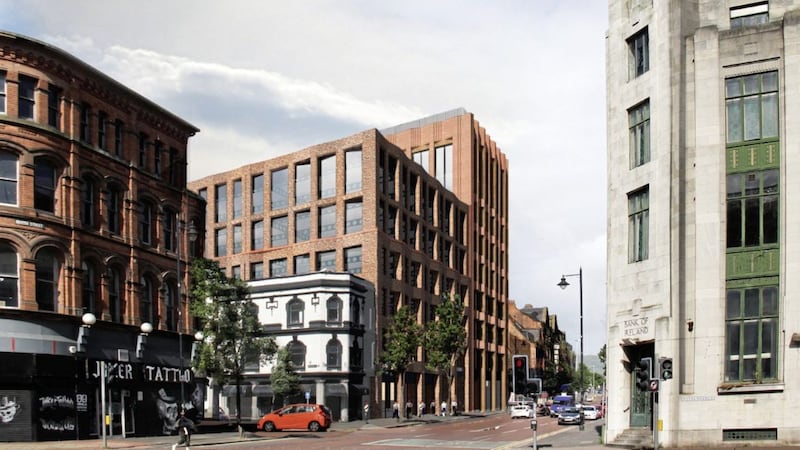 A concept image of what the mixed-use development in Belfast city centre might look like 
