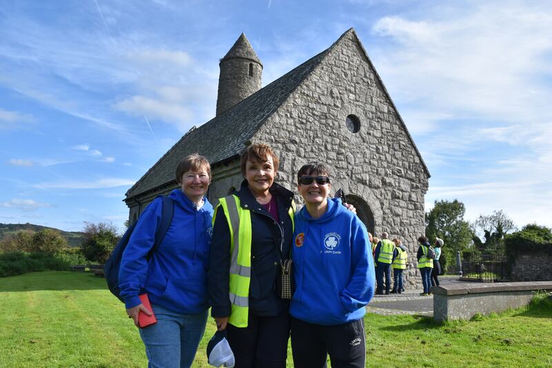Dana with pilgrimage guides Martina Purdy and Elaine Kelly