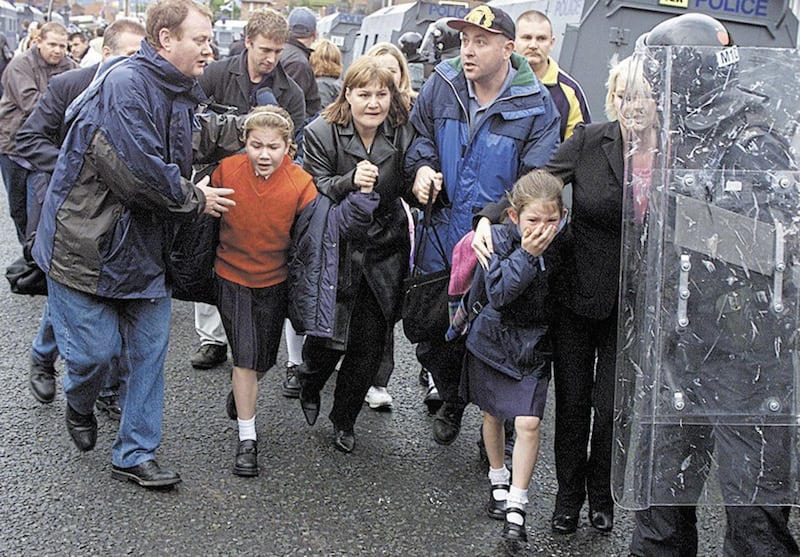 A loyalist picket catapulted Holy Cross Girls&#39; Primary School, as well as Ardoyne and the parish&#39;s Passionist priests, into unwanted worldwide prominence in 2001 and 2002. Picture by Brendan Murphy 
