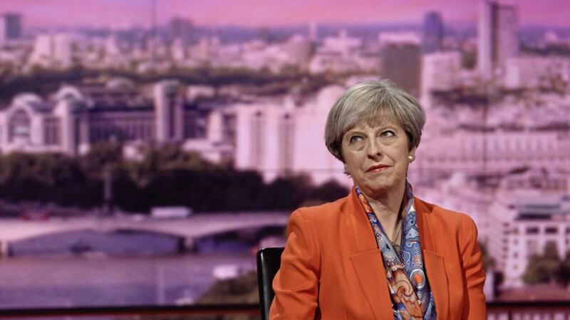 Theresa May on the The Andrew Marr Show last month. A senior market analyst claims that investors are responding positively to the Conservative leader&#39;s election promises 