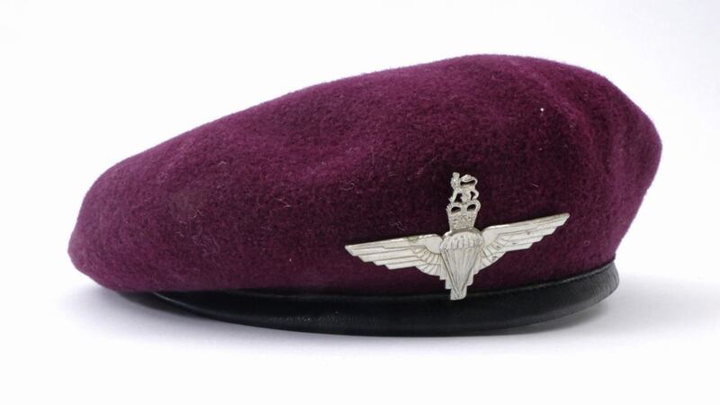 A PARACHUTE Regiment red beret found in west Belfast 