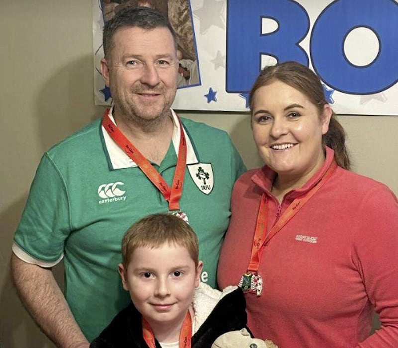 Danny Browne, who is pictured with his wife, Louise, has appealed for people to register to become a bone marrow donor in the hope they can help his son, Bobby (8), who has leukaemia 