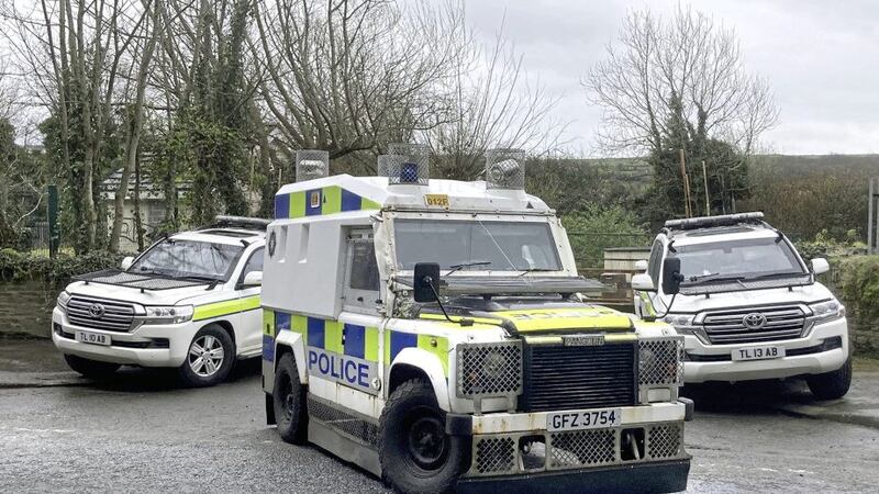 Police say Friday&#39;s search at Letterkenny Road in Derry is linked to New IRA activity. Picture by Margaret McLaughlin 