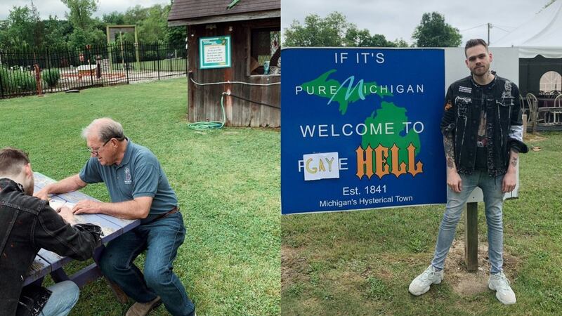 Elijah Daniel renamed the town of Hell, Michigan, to protest against a ban on US embassies flying LGBTQ+ Pride flags.