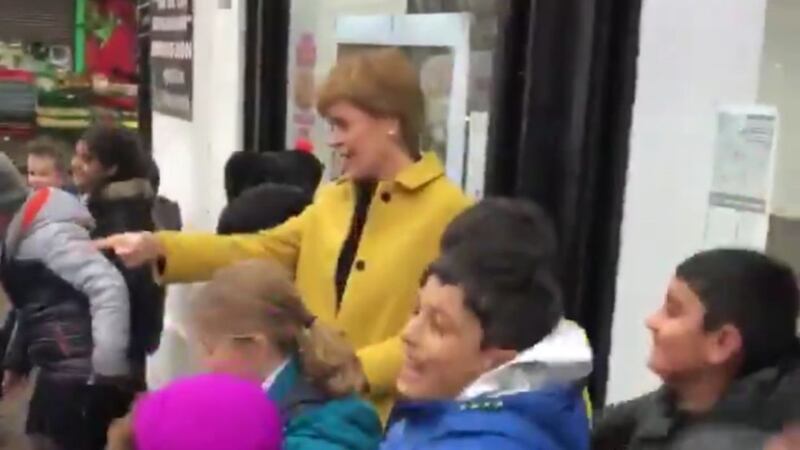 Children from Pollokshields Primary in Glasgow got a surprise visit from the First Minister.