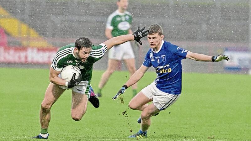 While parts of the Healy Park pitch held up well during Sunday&rsquo;s Ulster Club SFC final between Gaoth Dobhair and Scotstown, the surface for the showpiece event of the club season wasn&rsquo;t the standard the occasion deserved Picture by Philip Walsh 