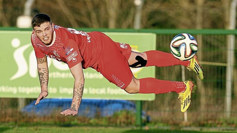 Darren Murray, seen here playing for Portadown, has got his career back on track again and hopes to help Crusaders secure the league title this season 