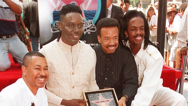 Earth, Wind &amp; Fire members, from left, Ralph Johnson, Phillip Bailey, Maurice White and Verdine White in Los Angeles in 1995. Picture by&nbsp;Kevork Djansezian, Associated Press