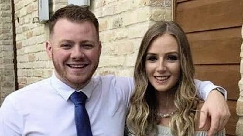Electrician Matthew Campbell and his fianc&eacute;e Robyn Newberry 