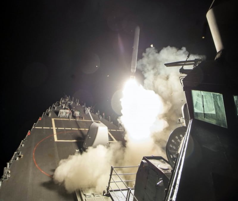 Missiles fired form US ship